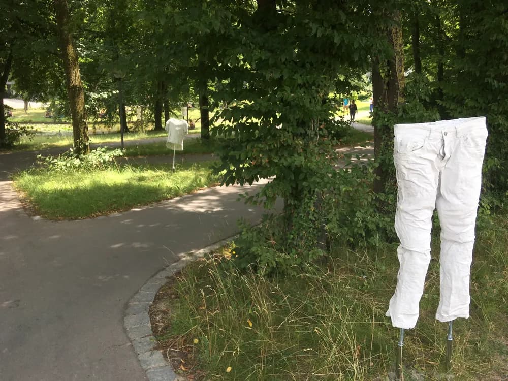 University of Augsburg, art exhibition in campus park — Augsburg