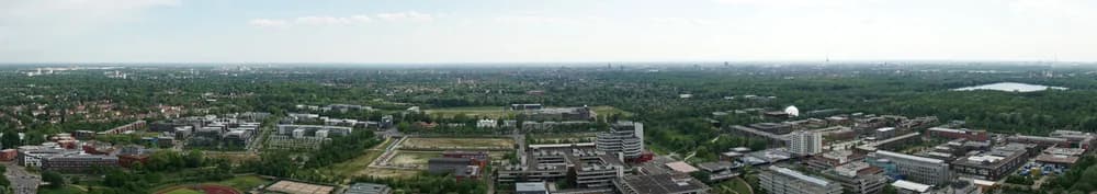 Technologiepark und Universität Bremen (Schwenkpanorama vom Fallturm) — Bremen